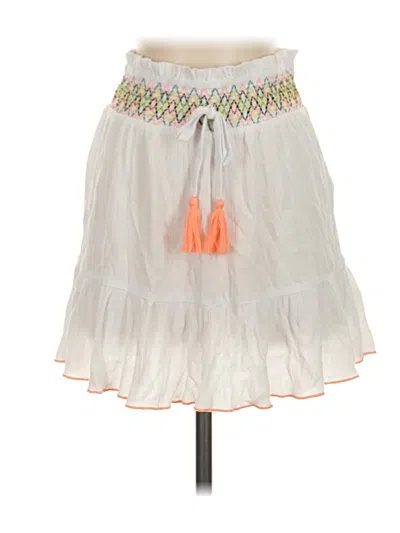 Pre-owned Miken Swim Casual Skirt In White