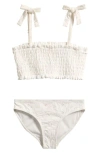 Miken Swim Kids' Eyelet Smocked Two-piece Swimsuit