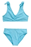 MIKEN SWIM KIDS' TIE SHOULDER TWO-PIECE SWIMSUIT