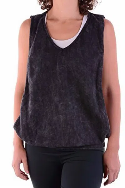Miken Women's Activewear Flow Garment Wash Sweatshirt In Black