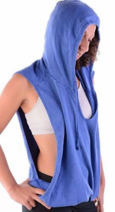 Miken Women's Flow Garment Mineral Wash Hooded Sweatshirt In Blue In Multi