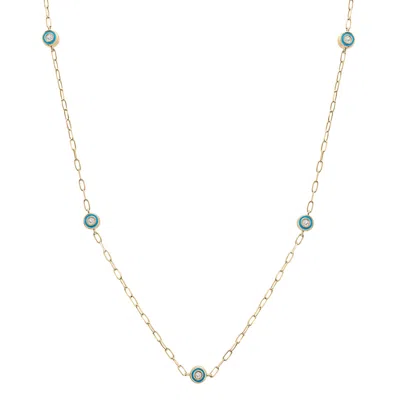 Miki & Jane Women's Blue Amanda - Turquoise Diamond Necklace
