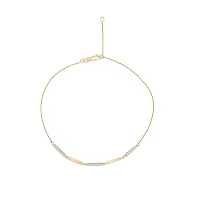 Miki & Jane Women's Gold Atlas Diamond Bar Anklet