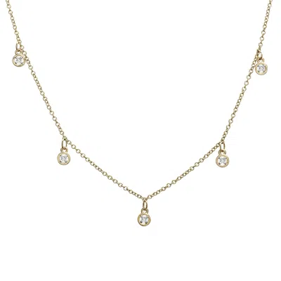 Miki & Jane Women's Gold Diamond Station Necklace