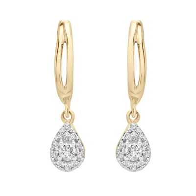 Miki & Jane Women's Gold Edan Diamond Pear Dangle Earrings