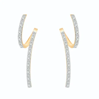 Miki & Jane Women's Gold Eddi Diamond Free Form Earrings