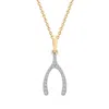 Miki & Jane Women's Gold Penny Diamond Wishbone Pendant In Gold