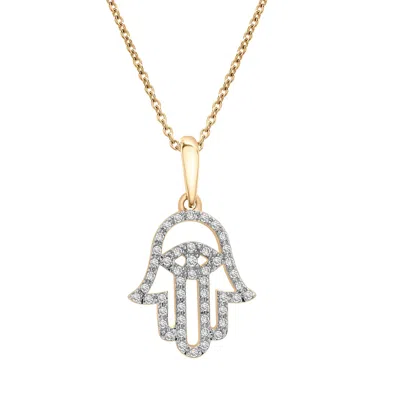 Miki & Jane Women's Gold Pompey Diamond Hamsa Pendant