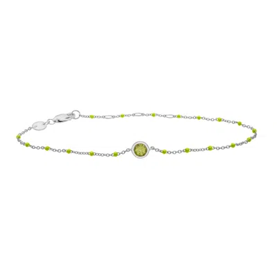 Miki & Jane Women's Green Birthstone Enamel Bracelet - Peridot
