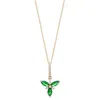 Miki & Jane Women's Green Emerald Flower & Diamond Accent Pendant In Green
