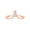 Miki & Jane Women's Heluviee Arched Diamond Ring - Rose Gold In Gold