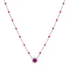 Miki & Jane Women's Red Birthstone Enamel Necklace - Ruby In Red