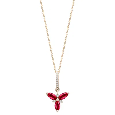 Miki & Jane Women's Red Neli Ruby & Diamond Pendant