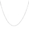Miki & Jane Women's Silver Midi Paperclip Chain Necklace - White Gold In Silver