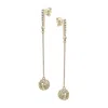 Miki & Jane Women's White / Yellow Mariya Diamond Lattice Earrings In Multi