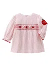 Miki House Polka-dot Blouse In レッド
