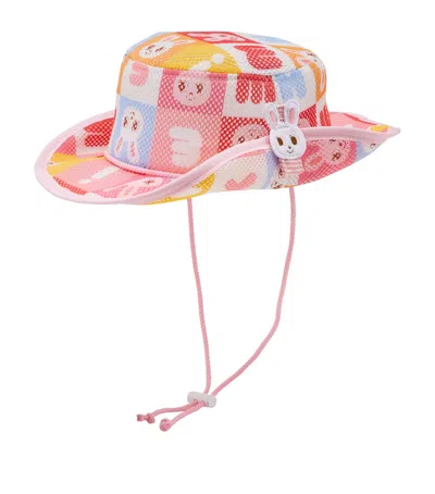 Miki House Kids' Animal Print Sunhat In Pink
