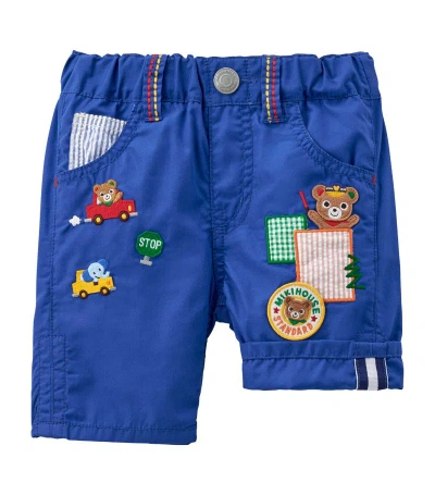 Miki House Kids' Appliquéd Shorts (2-11 Years) In Blue