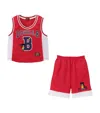 Miki House Basketball Vest And Shorts Set In Red