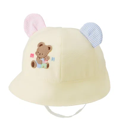 Miki House Kids'  Bear Bucket Hat In Neutral