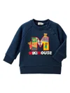 Miki House Bear-motif Knitted Sweatshirt In Blue