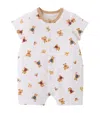 Miki House Bear Print Bodysuit In White