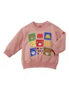 Miki House Bear Sweatshirt In 粉色