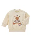 Miki House Bear Sweatshirt In Nude