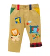 Miki House Blanket-lined Trousers In Beige