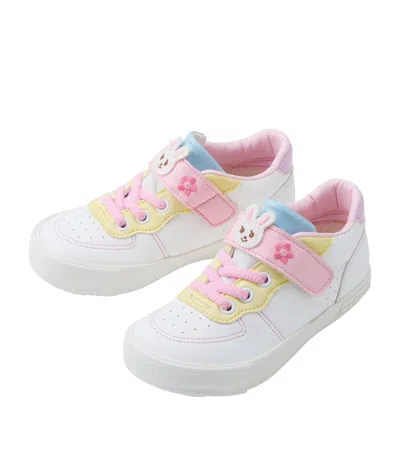 Miki House Kids' Bunny-appliqué Sneakers In Pink