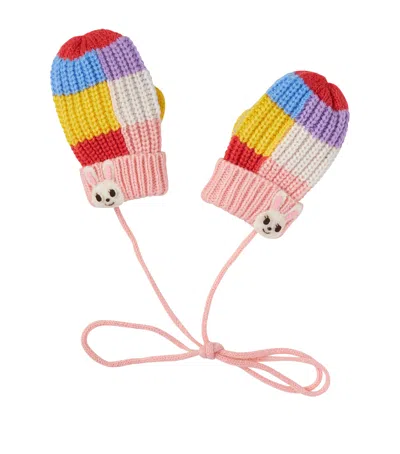 Miki House Kids' Bunny Mittens In Multi