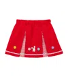 Miki House Check Pleated Skirt In Red