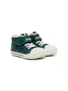 Miki House Check-print Cotton Sneakers In Green