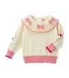 Miki House Chieco Bunny Sweater In White