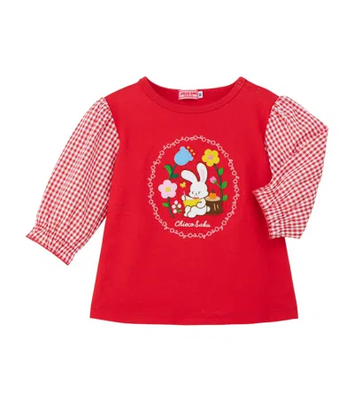 Miki House Kids' Chieco Saku Long-sleeve T-shirt In Purple