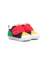 Miki House Colour-block Cotton Sneakers In Yellow