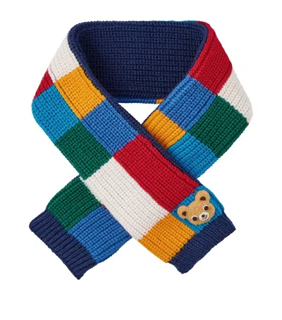 Miki House Kids' Colour-block Scarf In Multi