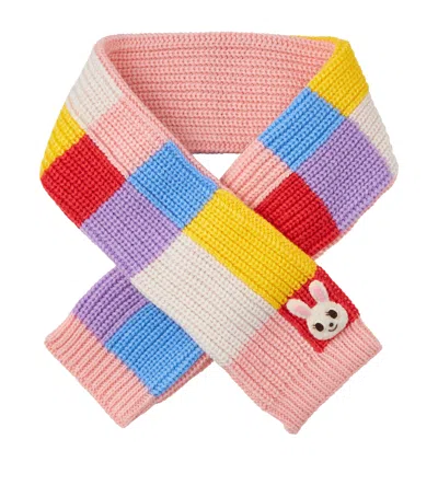 Miki House Kids' Colour-block Scarf In Multi