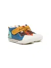 Miki House Colour-block Touch-strap Sneakers In Blue