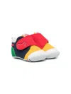 Miki House Colour-block Touch-strap Sneakers In Yellow