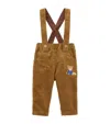 Miki House Corduroy Dungarees In Brown