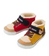 Miki House Corduroy-faux Shearling Pucchi Sneakers In Multi