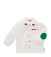 Miki House Cotton Appliqué Shirt In White