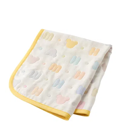 Miki House Cotton Blanket In Neutral