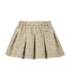 Miki House Cotton-blend Pleated Skirt In Beige