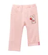 Miki House Cotton Blend Trousers In Pink
