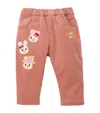 Miki House Cotton-blend Usako Logo Trousers In Pink