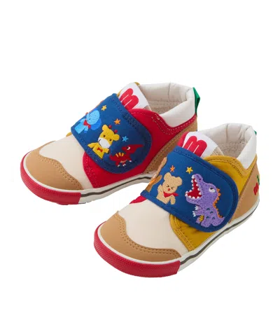 Miki House Kids' Cotton-blend Velcro Sneakers In Multi