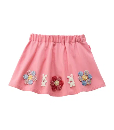 Miki House Kids'  Cotton Chieco Ruffled Skirt In Pink