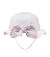 Miki House Cotton Floral Print Sunhat In White